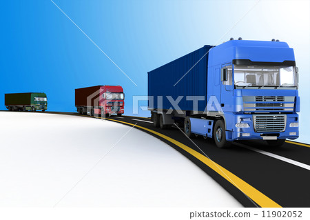Trucks on freeway 11902052