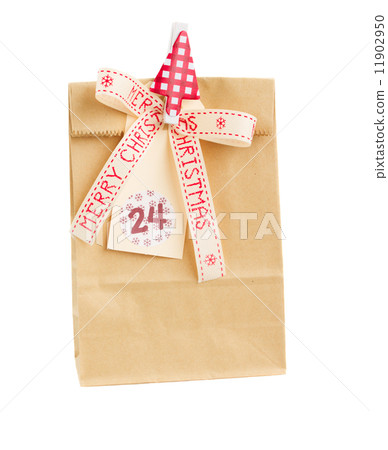 paper bag with christmas tag paper bag with christmas tag 11902950