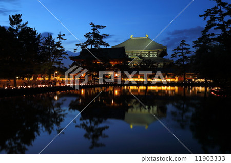 Todaiji大佛寺和鏡子池塘 Todaiji大佛寺和鏡子池塘 11903333