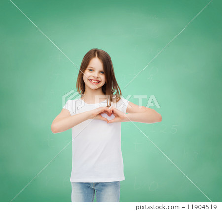 smiling little girl in white blank t-shirt smiling little girl in white blank t-shirt 11904519