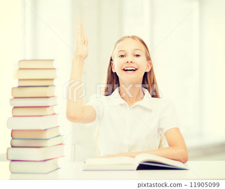 student girl studying at school student girl studying at school 11905099