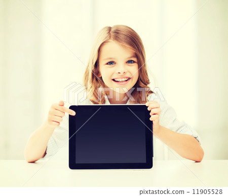 girl with tablet pc at school 11905528