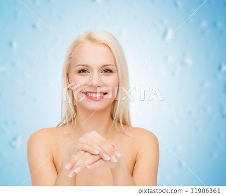 face and hands of beautiful woman 11906361