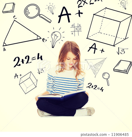 student girl studying and reading book student girl studying and reading book 11906485