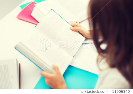 student girl studying at school student girl studying at school 11906540