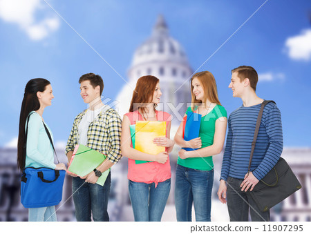 group of smiling students standing group of smiling students standing 11907295