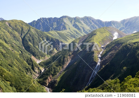 Somen Falls和Tateyama山脈 11908081