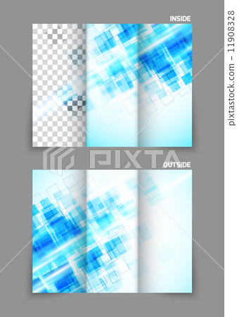 digital tri-fold brochure with squares 11908328