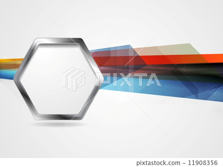 Hi-tech background with metal hexagon shape Hi-tech background with metal hexagon shape 11908356
