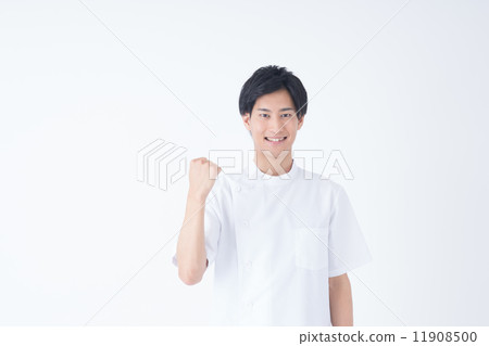 A young man in a white coat A young man in a white coat 11908500