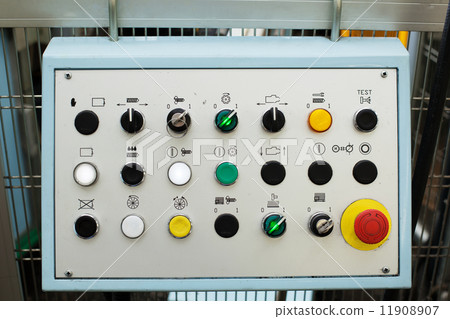 Close-up of control panel - buttons with icons 11908907