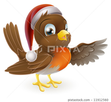 Santa hat Christmas Robin 11912560
