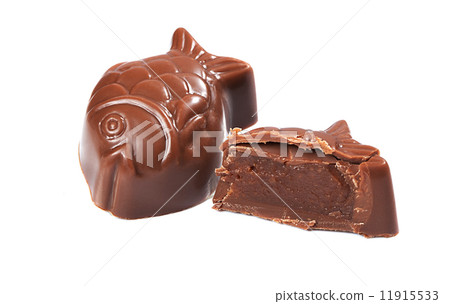 Delicious candy cane in shape of fish 11915533