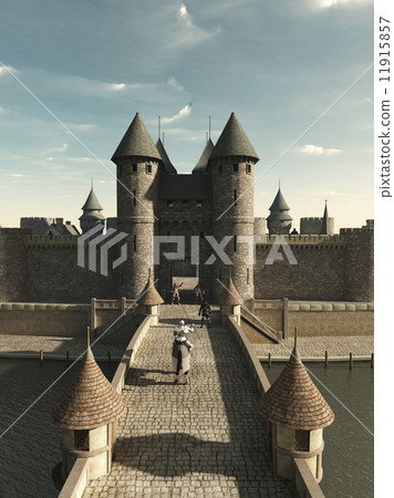 Knight Riding to the Castle Gate Knight Riding to the Castle Gate 11915857