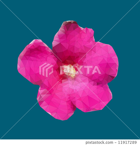 Rose of Sharon's pollen,Polygonal vector. 11917289