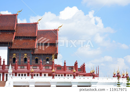 Ho Kham Luang at Royal Flora Expo, traditional thai architecture 11917971