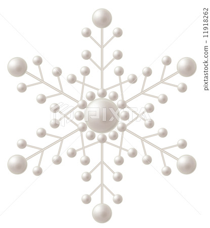 雪花水晶圖案的珍珠 11918262