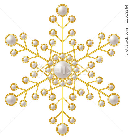 雪花水晶圖案的珍珠 11918264
