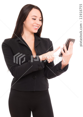 Portrait of smiling businesswoman 11918755