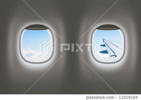 Airplane or jet windows, flight concept. 11919184
