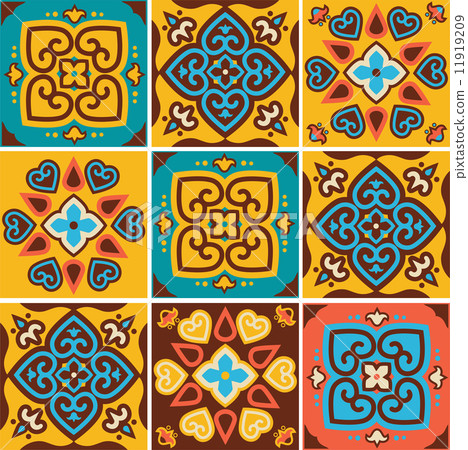 Traditional ceramic tiles patterns 11919209