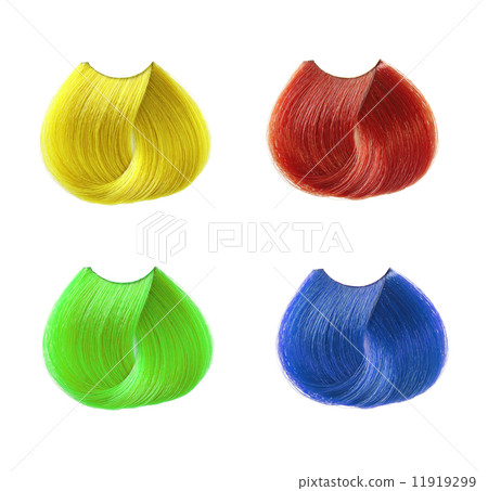 Hair color samples isolated on white background 11919299