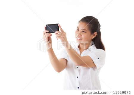 Asian woman using smartphone Asian woman using smartphone 11919975