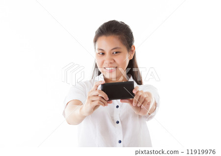 Asian woman using smartphone Asian woman using smartphone 11919976