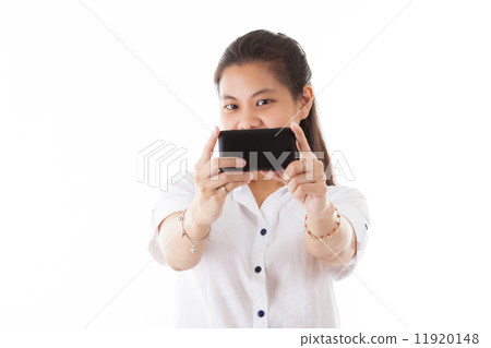 Asian woman using smart phone Asian woman using smart phone 11920148