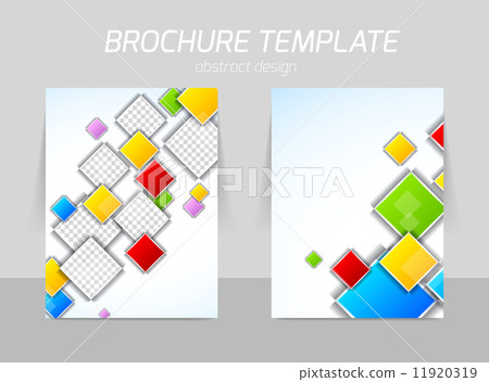 colorful squares flyer template 11920319