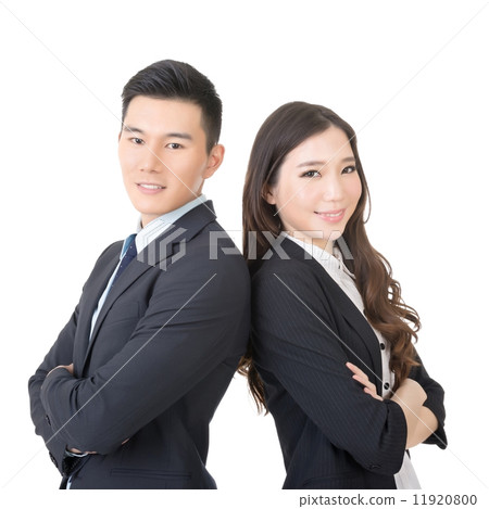 Confident young businessman and businesswoman 11920800
