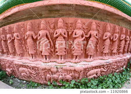 Wat Tai temple and Buddhist sculpture in Ubon Ratchathani, Thail Wat Tai temple and Buddhist sculpture in Ubon Ratchathani, Thail 11920866
