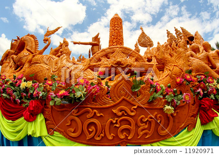 Candle Festival Thai art  Candle wax in UbonRatchathani, Thaila 11920971