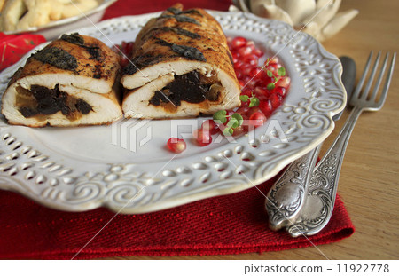 Meat with desiccated plums , apricot and garnet Meat with desiccated plums , apricot and garnet 11922778