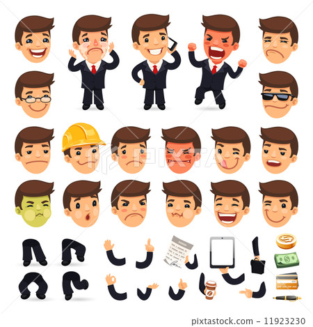 Set of Cartoon Businessman Character for Your Design 11923230