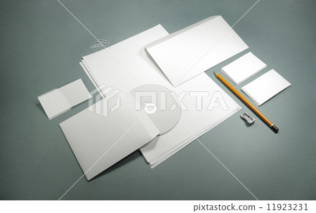 blank template for business cards, letterheads, envelopes and ba 11923231