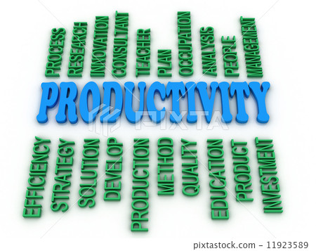 3d image Productivity concept word cloud background 3d image Productivity concept word cloud background 11923589
