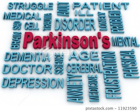 3d Parkinson's disease symbol isolated on white. Mental health s 3d Parkinson's disease symbol isolated on white. Mental health s 11923590