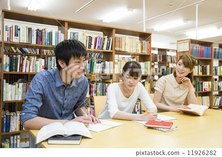 Students studying in the library 11926282
