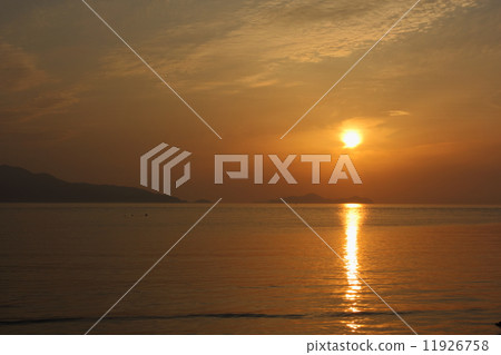 春天海洋日落② 春天海洋日落② 11926758