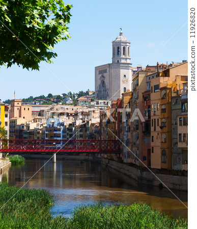 Picturesque homes on river bank in Girona Picturesque homes on river bank in Girona 11926820