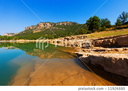Toba reservoir in Serrania de Cuenca in summer Toba reservoir in Serrania de Cuenca in summer 11926880