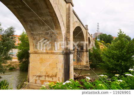 abandoned bridge over Tiron river in Haro abandoned bridge over Tiron river in Haro 11926901