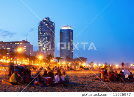 Somorrostro Beach   in Barcelona, Spain 11926977