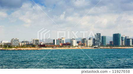 View of Barcelona from Mediterranean 11927038