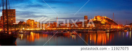 port in night. Alicante, Spain port in night. Alicante, Spain 11927075