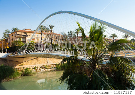 Footbridge over Segura river   in sunny day. Murcia 11927157