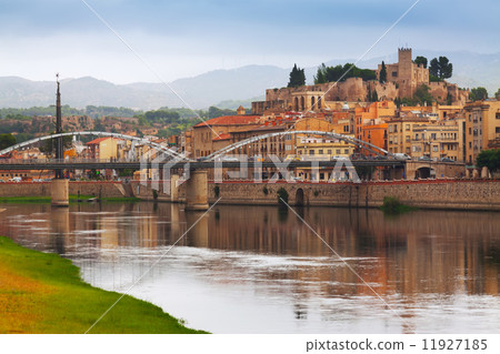 Ebro river and  Castle in Tortosa 11927185