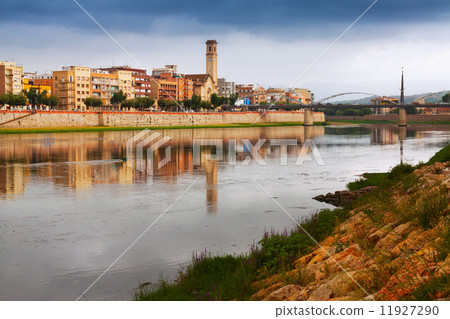 view of Ebro river in Tortosa view of Ebro river in Tortosa 11927290