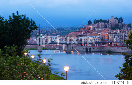 Evening view of Ebro river in Tortosa 11927496